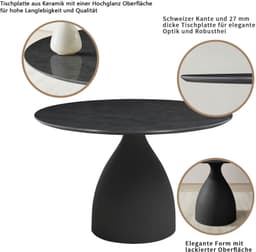 OTTO home Esstisch Lealux | Schwarz