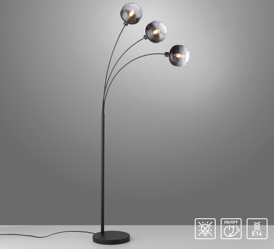 JUST LIGHT Stehlampe ZEA | Schwarz