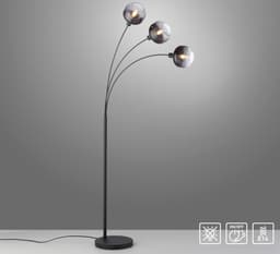 JUST LIGHT Stehlampe ZEA | Schwarz