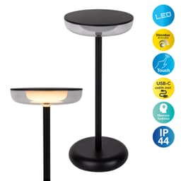 Näve LED Tischleuchte Pasi | Schwarz