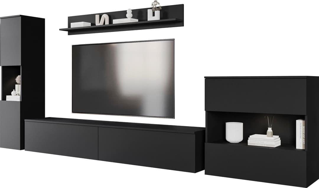 OTTO home Wohnwand PARIS | Schwarz