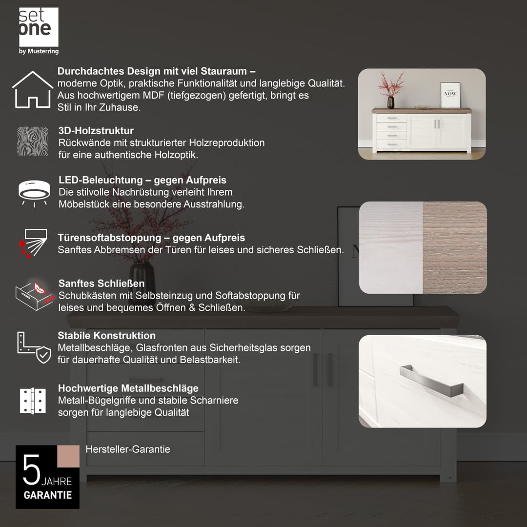 set one by Musterring Sideboard York | Mehrfarbig