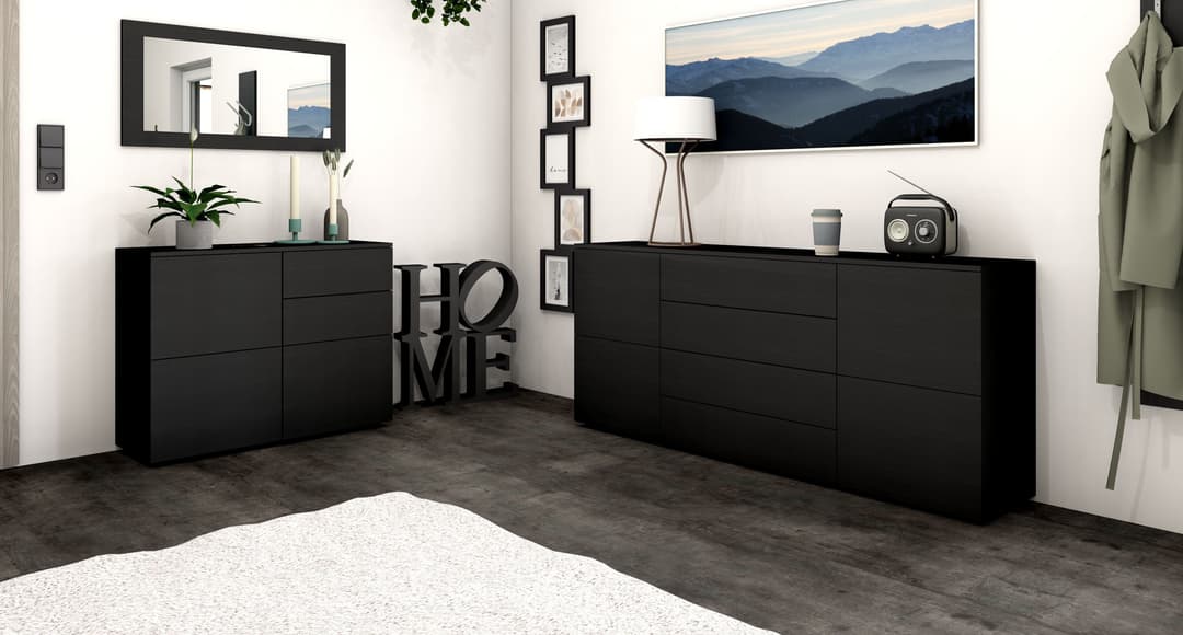 borchardt Möbel Sideboard Rova | Schwarz