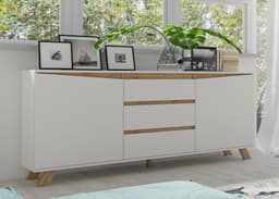byLIVING Sideboard Valentin | Weiß