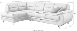 sit&more Ecksofa Mailand L-Form | Schwarz