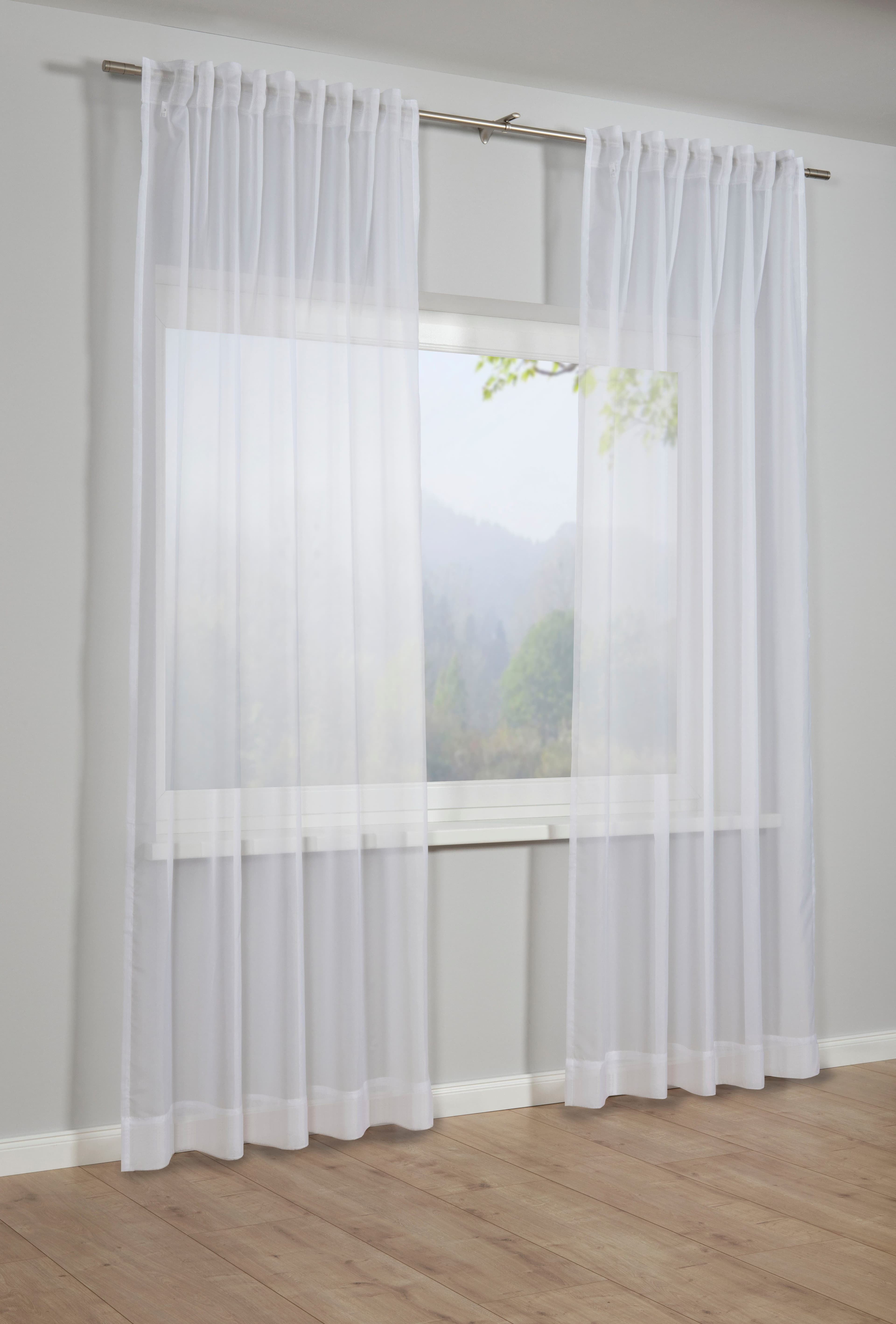 Sehlbach Gardine Schal Voile | Weiß