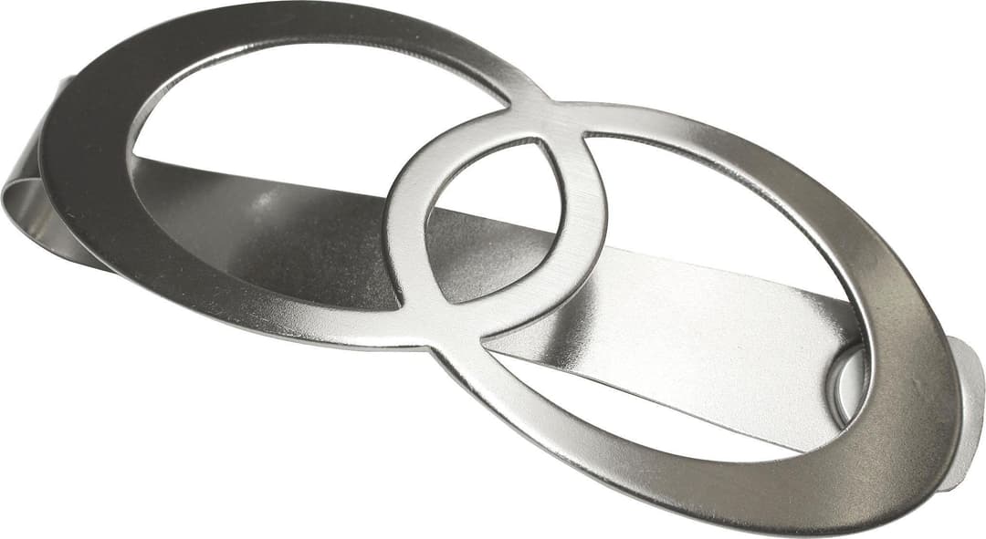 GARDINIA Dekospange Raffspange Infinity Doppelring | Silber