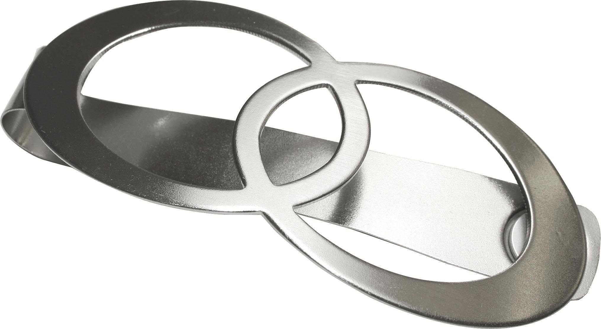 GARDINIA Dekospange Raffspange Infinity Doppelring | Silber