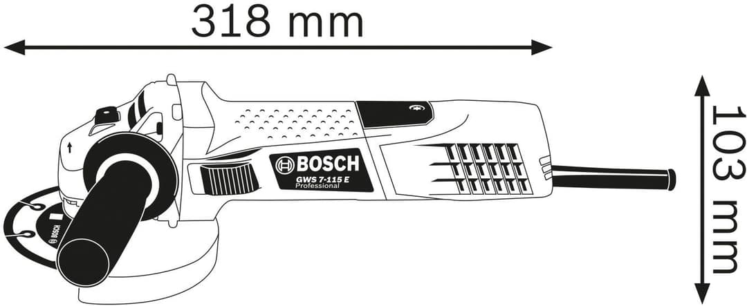 Bosch Professional Winkelschleifer GWS 7-115 E | Blau