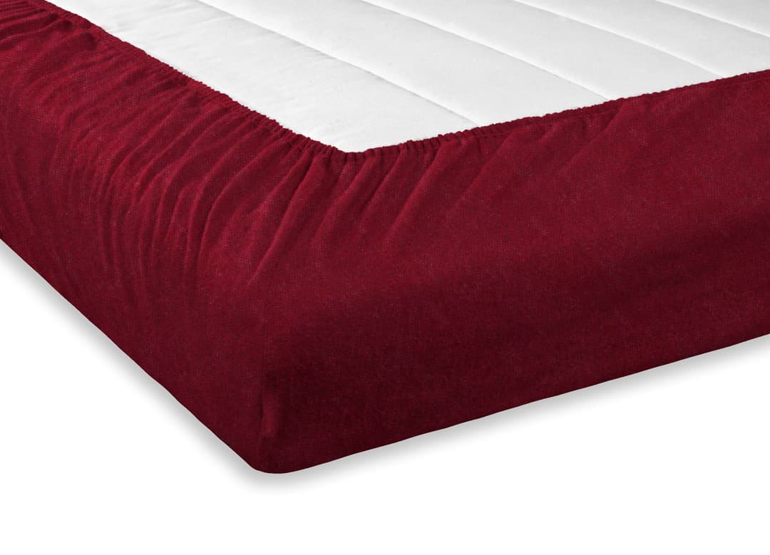 SETEX Bettlaken Feinbiber Melange Spannbetttuch | Rot