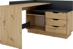 byLIVING Eckschreibtisch Bern | Holztöne