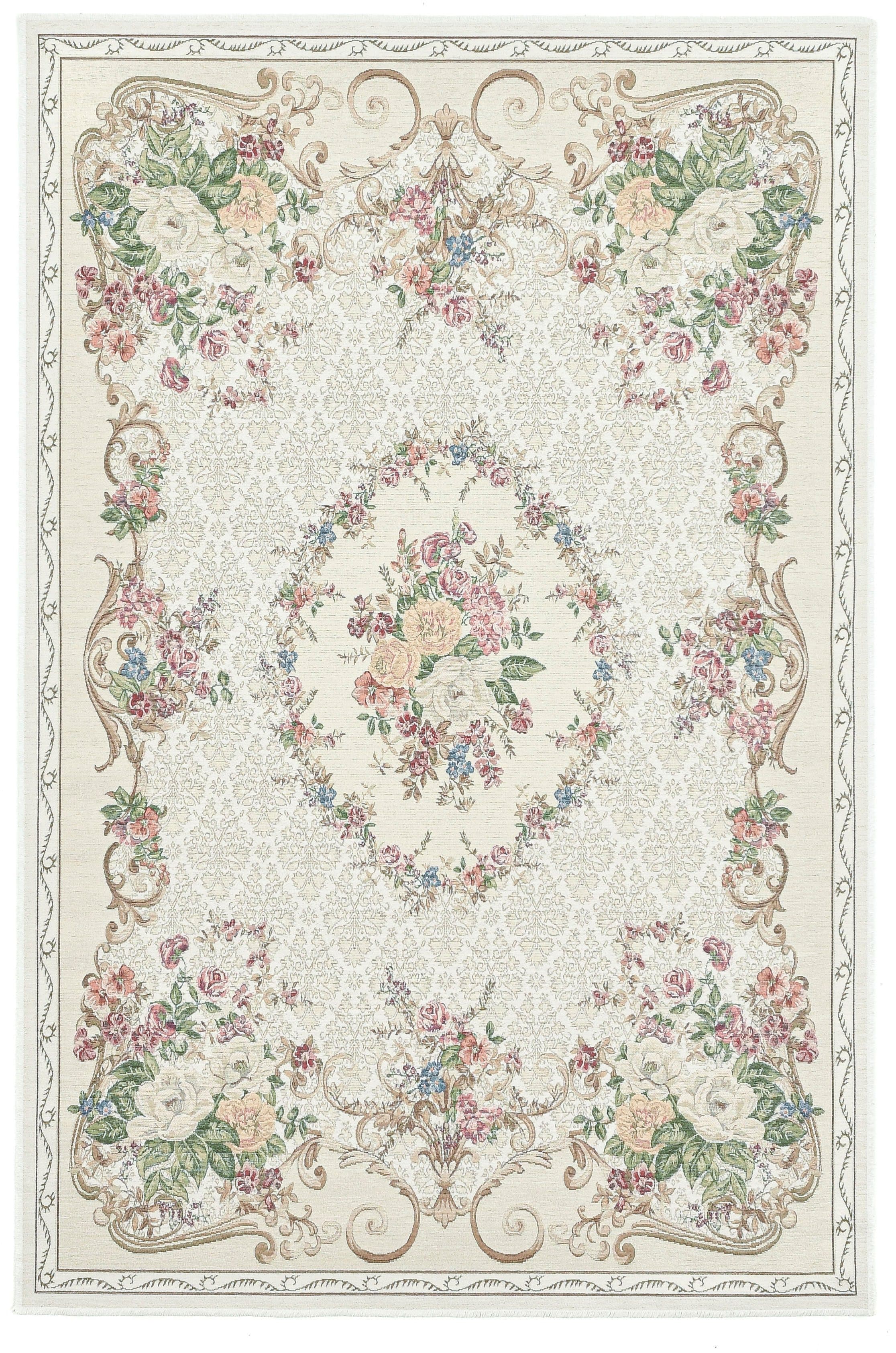 THEKO Teppich Flomi Floral | Beige