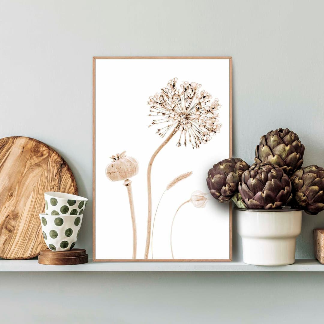 Reinders! Poster Trockenblumen | Beige