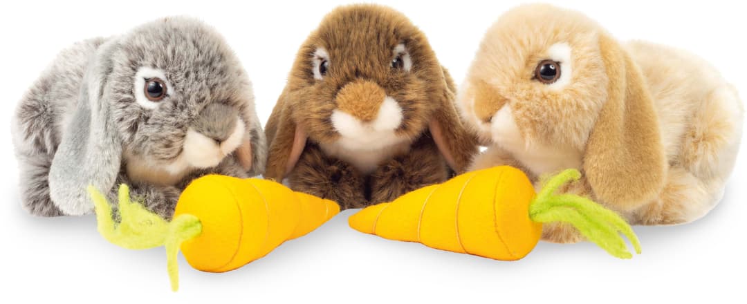 Teddy Hermann® Kuscheltier Widderkaninchen | Grau