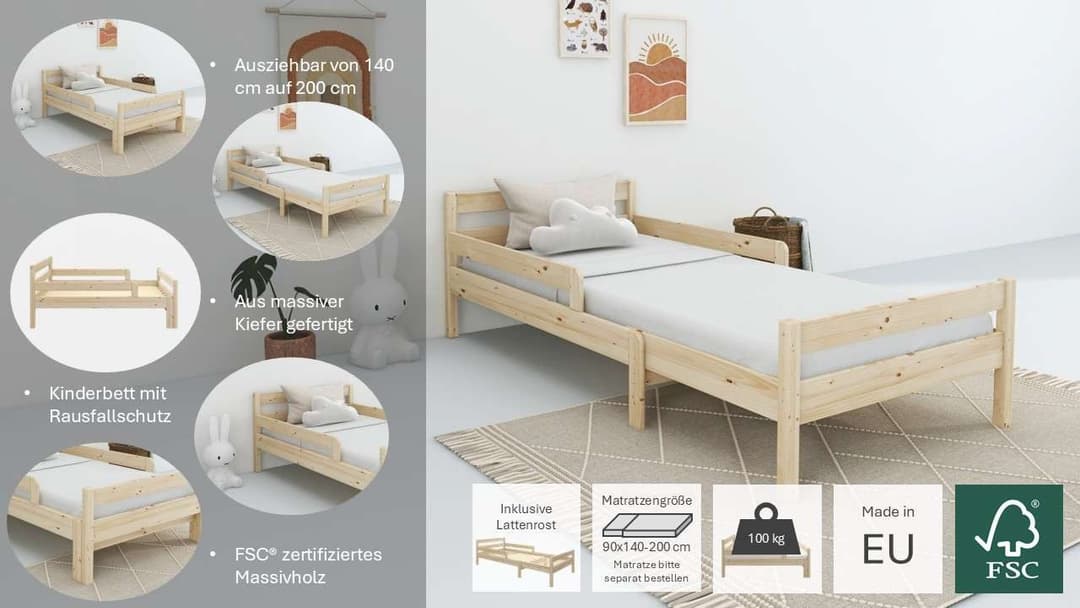 OTTO home Kinderbett Wenke | Holztöne