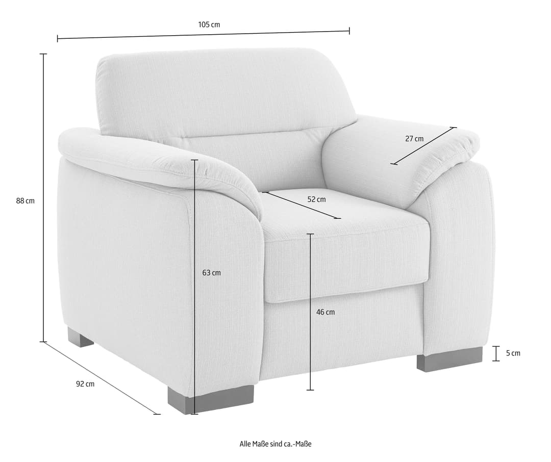 sit&more Sessel Montego | Grau