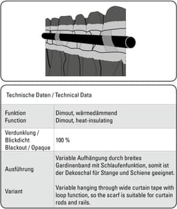 Sehlbach Gardine Schal Blackout Struktur | Beige