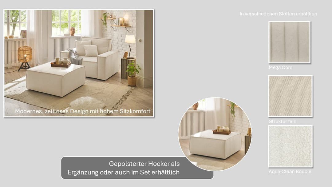 OTTO home Loveseat FINNLEY | Beige
