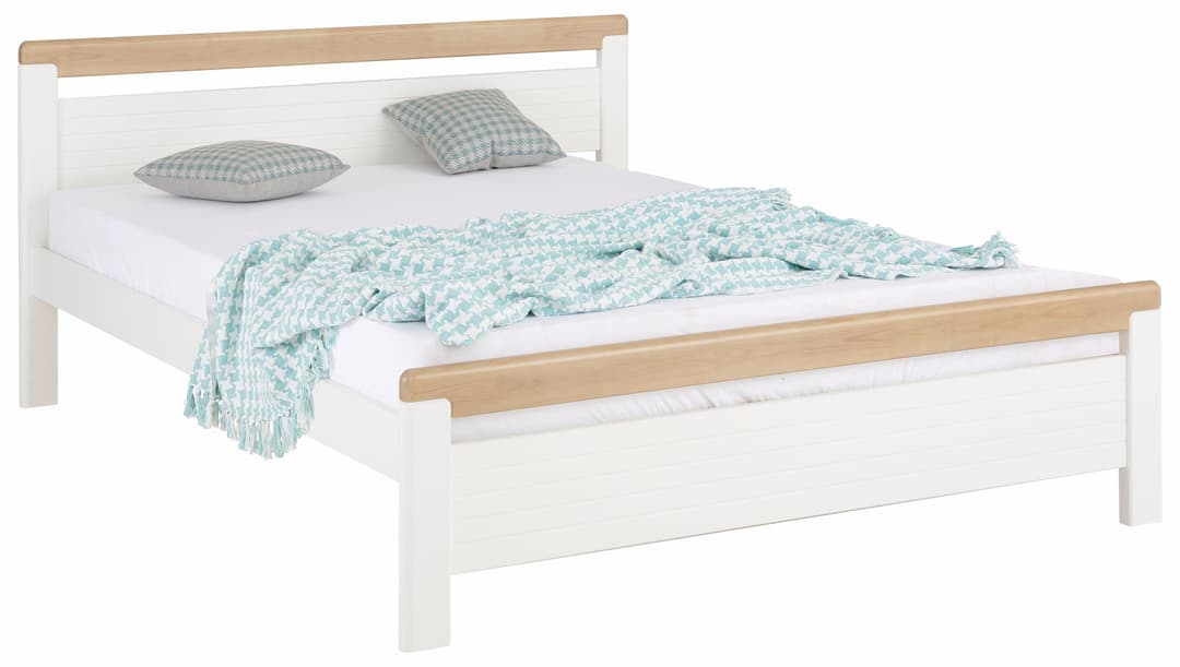 OTTO home Massivholzbett CAPRE | Weiß