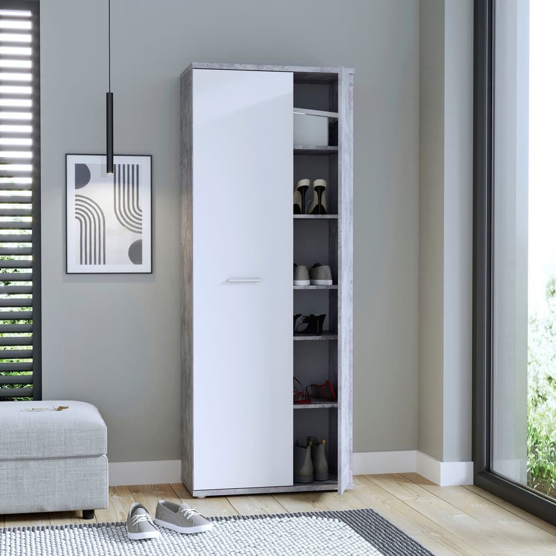 FORTE Schuhschrank Netty | Grau