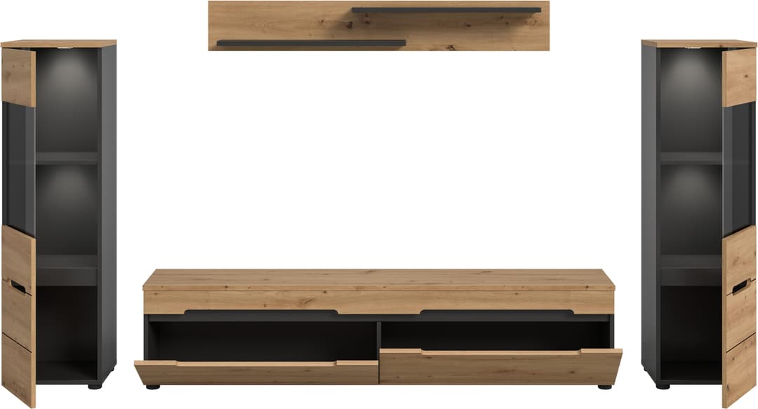 Home affaire Wohnwand REHAT | Braun