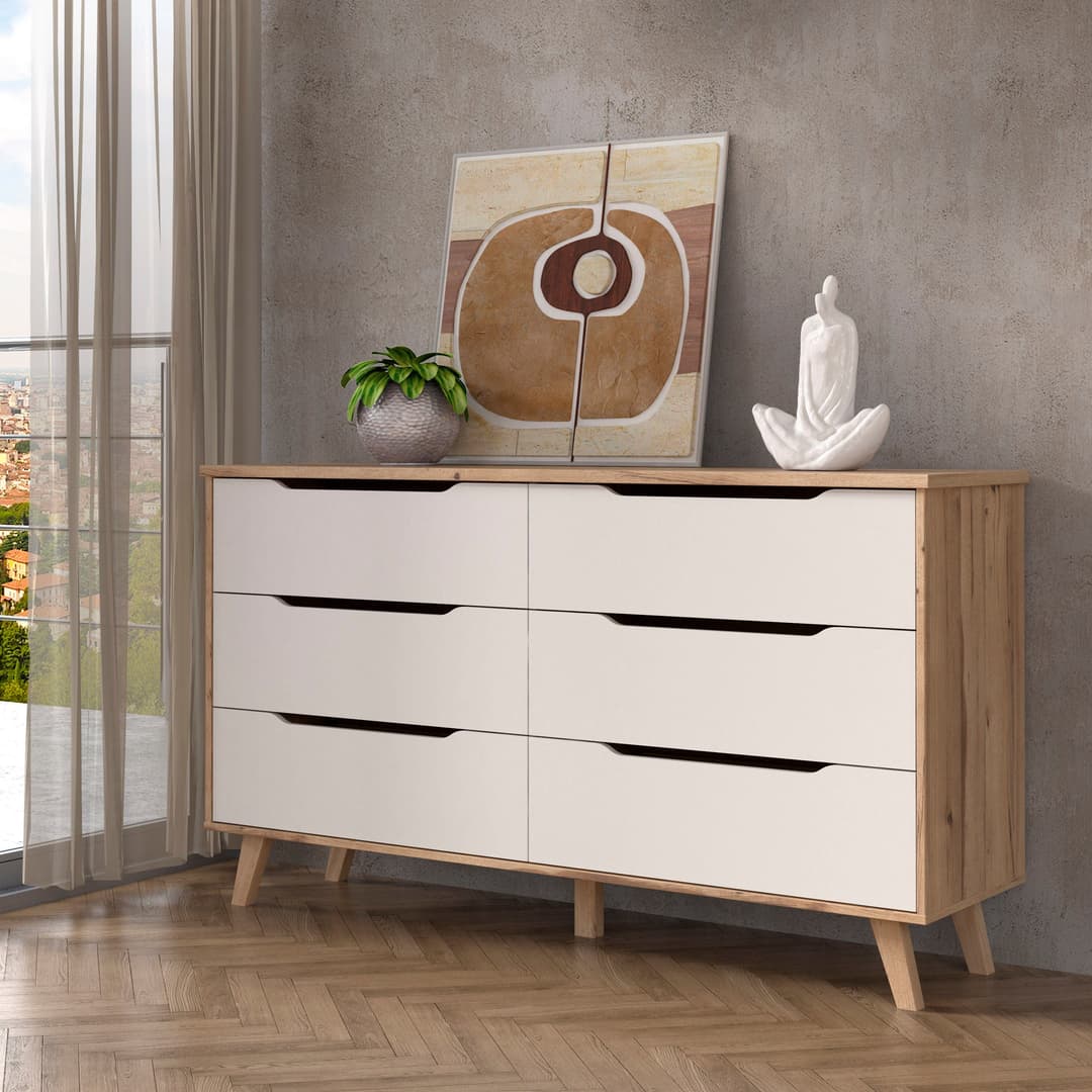 Forte Schubkastenkommode Vankka | Holztöne