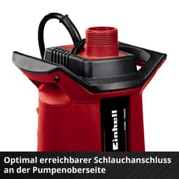 Einhell Akku-Schmutzwasserpumpe GE-DP 18/25 Li - Solo | Rot