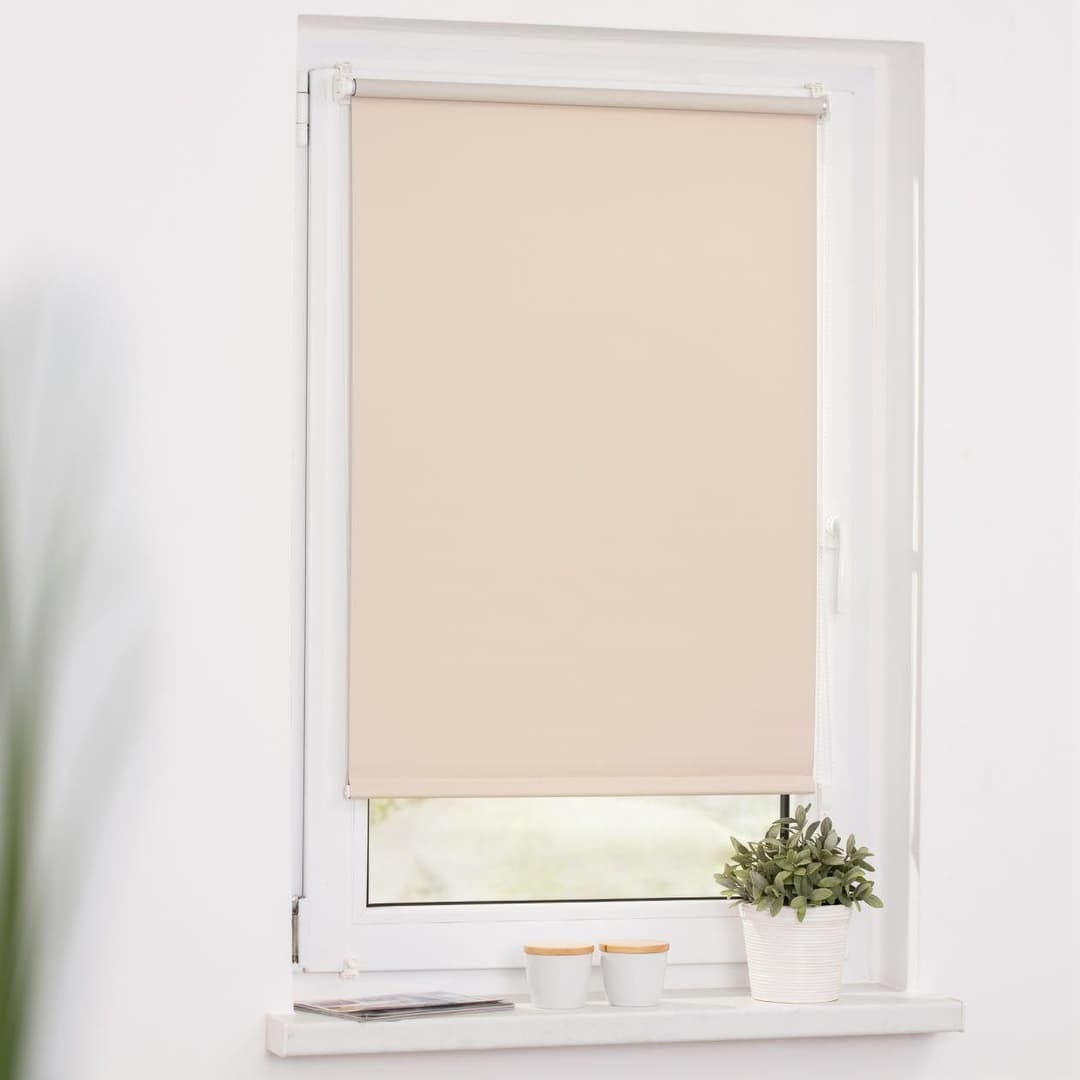 Seitenzugrollo Uni Rollo | Beige