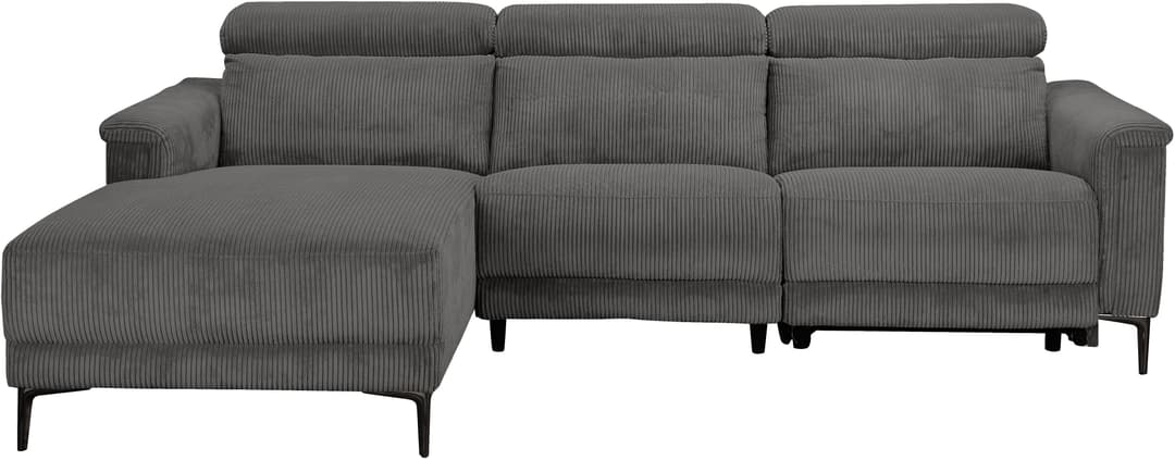 OTTO home Ecksofa LUND Cord | Grau