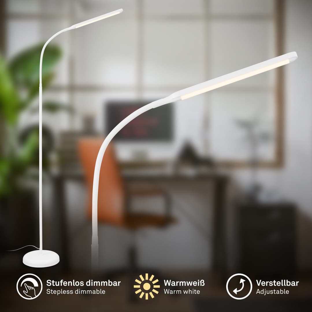 Briloner Leuchten LED Stehlampe MURA 1660016 | Weiß