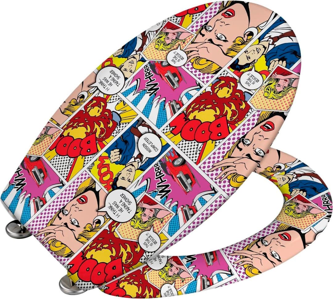 WENKO WC-Sitz Pop-Art | Mehrfarbig