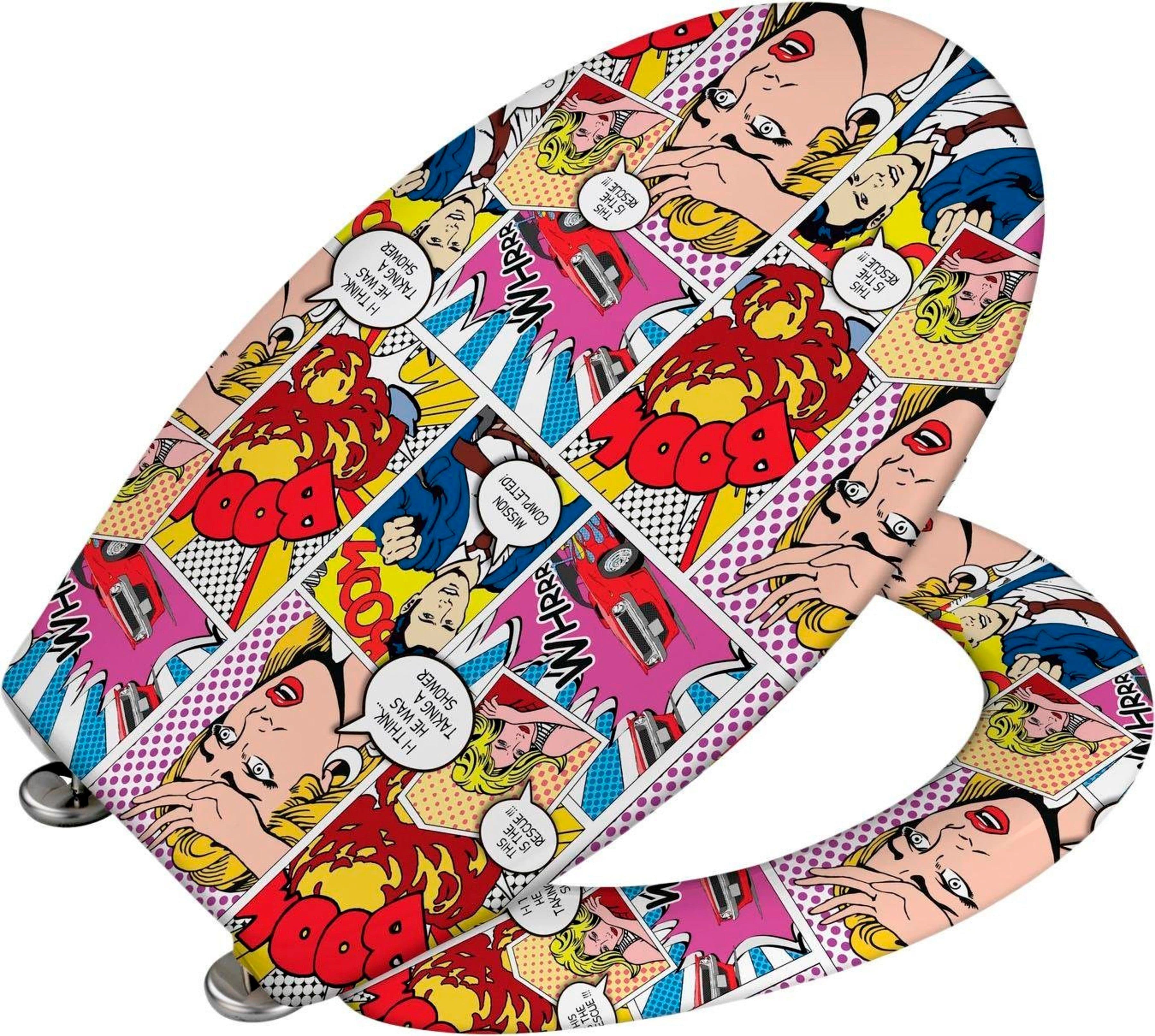 WENKO WC-Sitz Pop-Art | Mehrfarbig