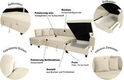 Trends by HG Wohnlandschaft Moritz U-Form | Beige