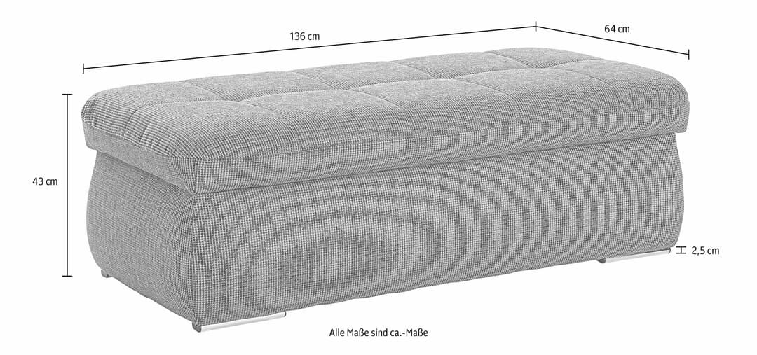 DOMO collection Hocker NMoric | Grau