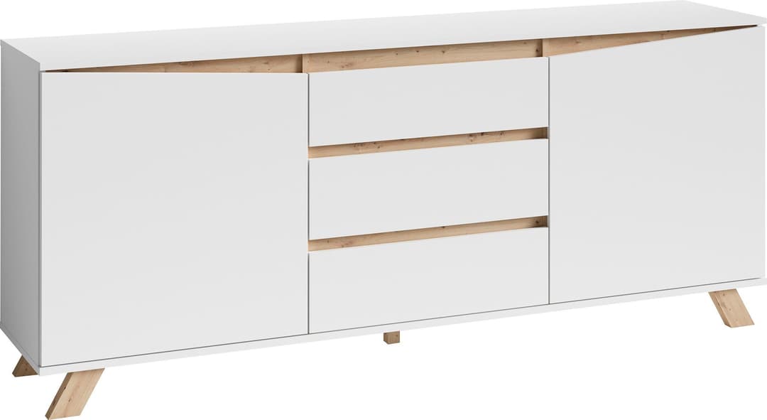byLIVING Sideboard Valentin | Weiß