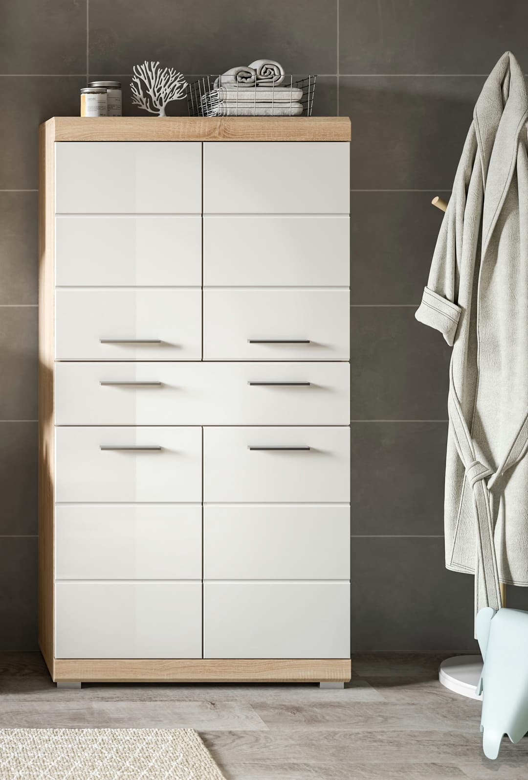 welltime Midischrank SIENA | Mehrfarbig