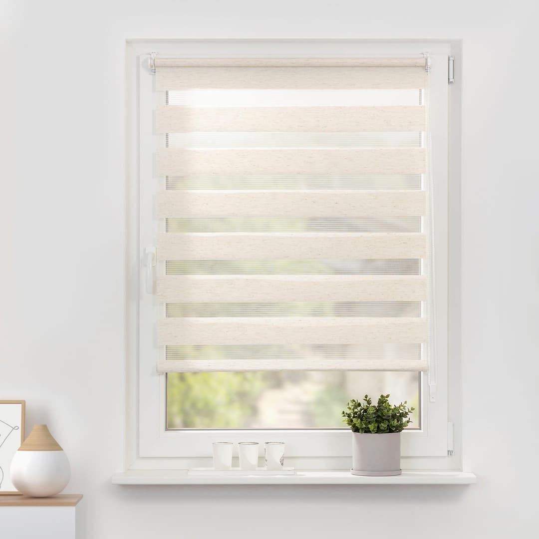 Doppelrollo Duo-Rollo Klemmfix | Beige