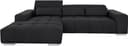 COTTA Ecksofa Orion L-Form | Schwarz