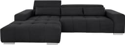 COTTA Ecksofa Orion L-Form | Schwarz