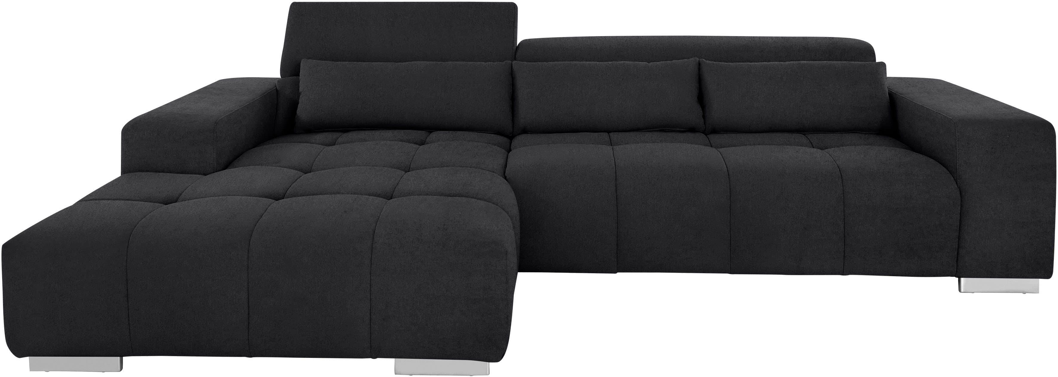 COTTA Ecksofa Orion L-Form | Schwarz