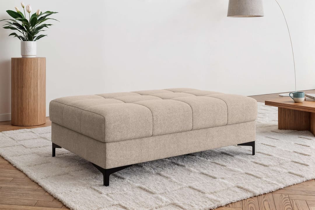 OTTO home Polsterhocker LEEVKE | Beige