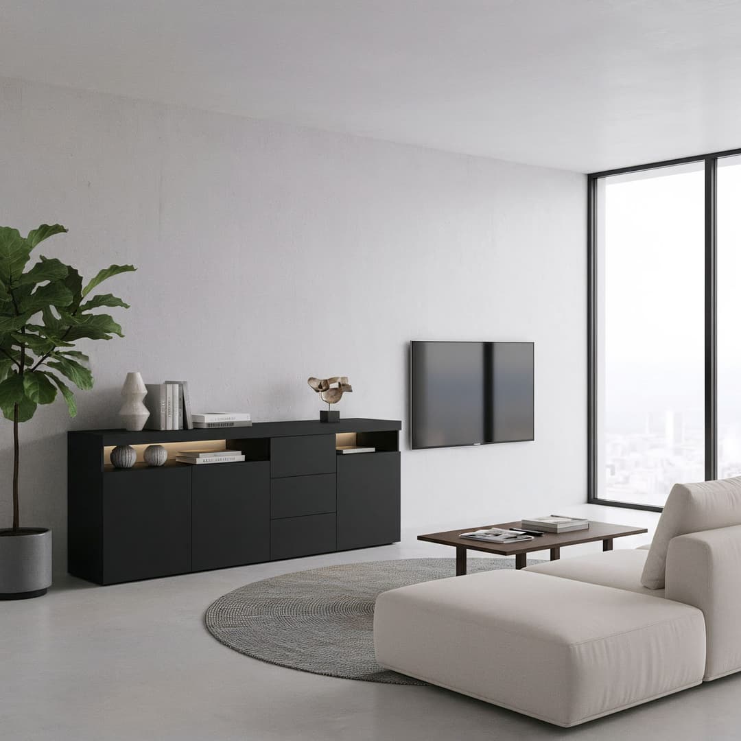 borchardt Möbel Sideboard Kapstadt | Schwarz