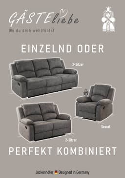 Jockenhöfer Gruppe Sessel Dakota | Grau