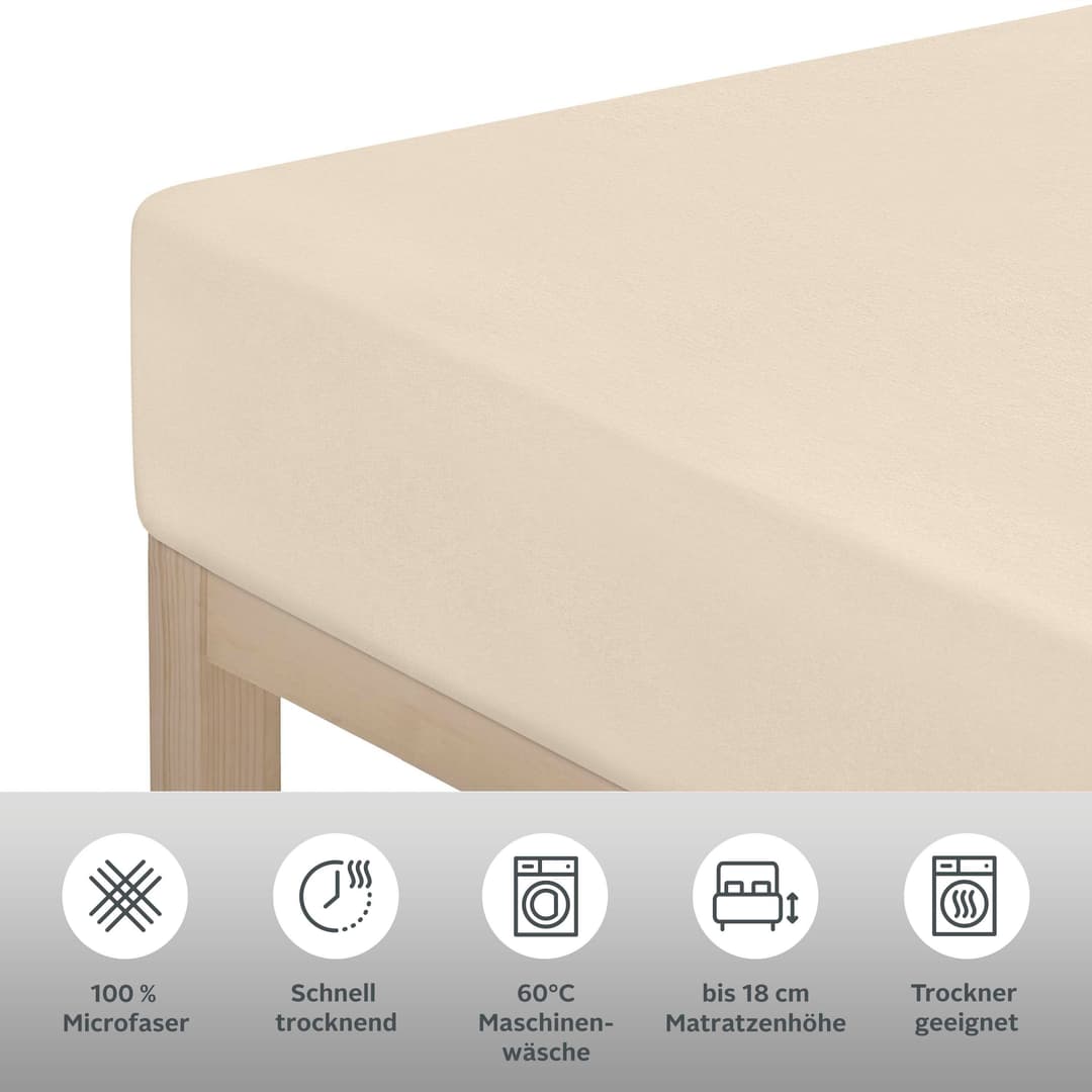 OTTO home Spannbettlaken PAPRIKA | Beige