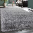 Paco Home Hochflor-Teppich Glamour 300 | Grau