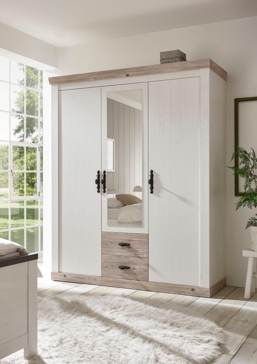 Home affaire Drehtürenschrank Florenz | Weiß