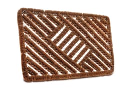 HANSE Home Fußmatte Grid Brushes Mat | Braun