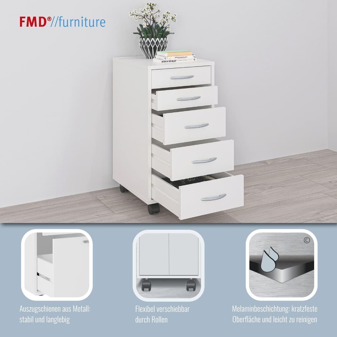 FMD Rollcontainer Freddy | Weiß