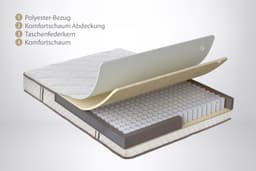 Yatas Bedding Penta Z Taschenfederkernmatratze | Weiß
