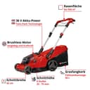 Einhell RASARRO 36/42 Akkurasenmäher | Rot 2